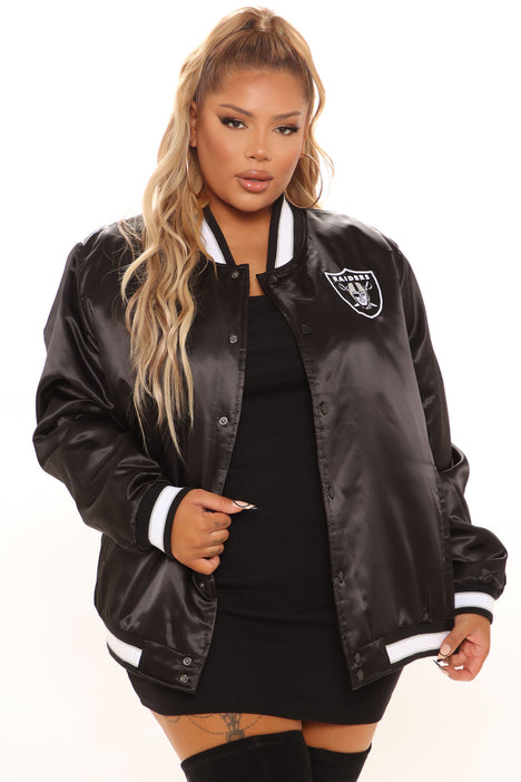 Running Back Raiders Varsity Jacket - Black