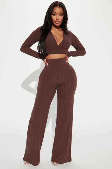 Wavy Days Sweater Pant Set - Black/Brown, Fashion Nova, Matching Sets