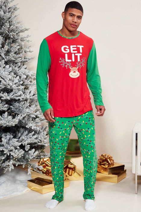 It's All About Christmas Holiday PJ Set - Red/combo, Fashion Nova, Mens  Sleepwear