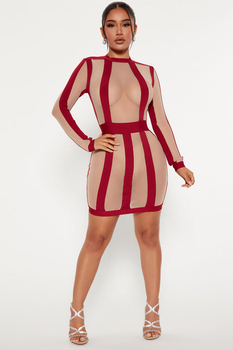 She Has It Made Bodycon Dress - Red, Fashion Nova, Dresses