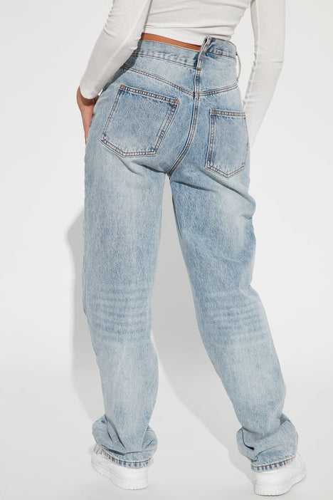 Crossover Straight Leg Jeans - Light Blue Wash, Fashion Nova, Jeans