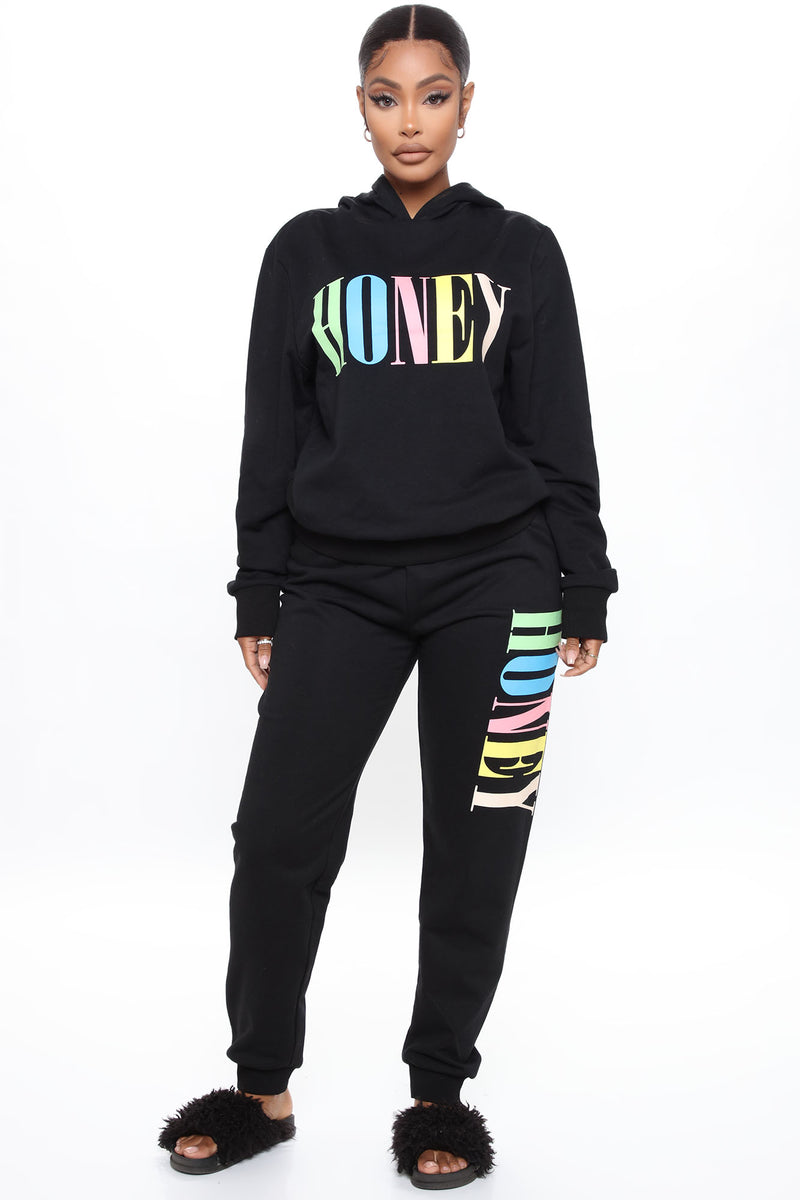 Oh Yes Honey Jogger Set - Black/combo | Fashion Nova, Matching Sets ...
