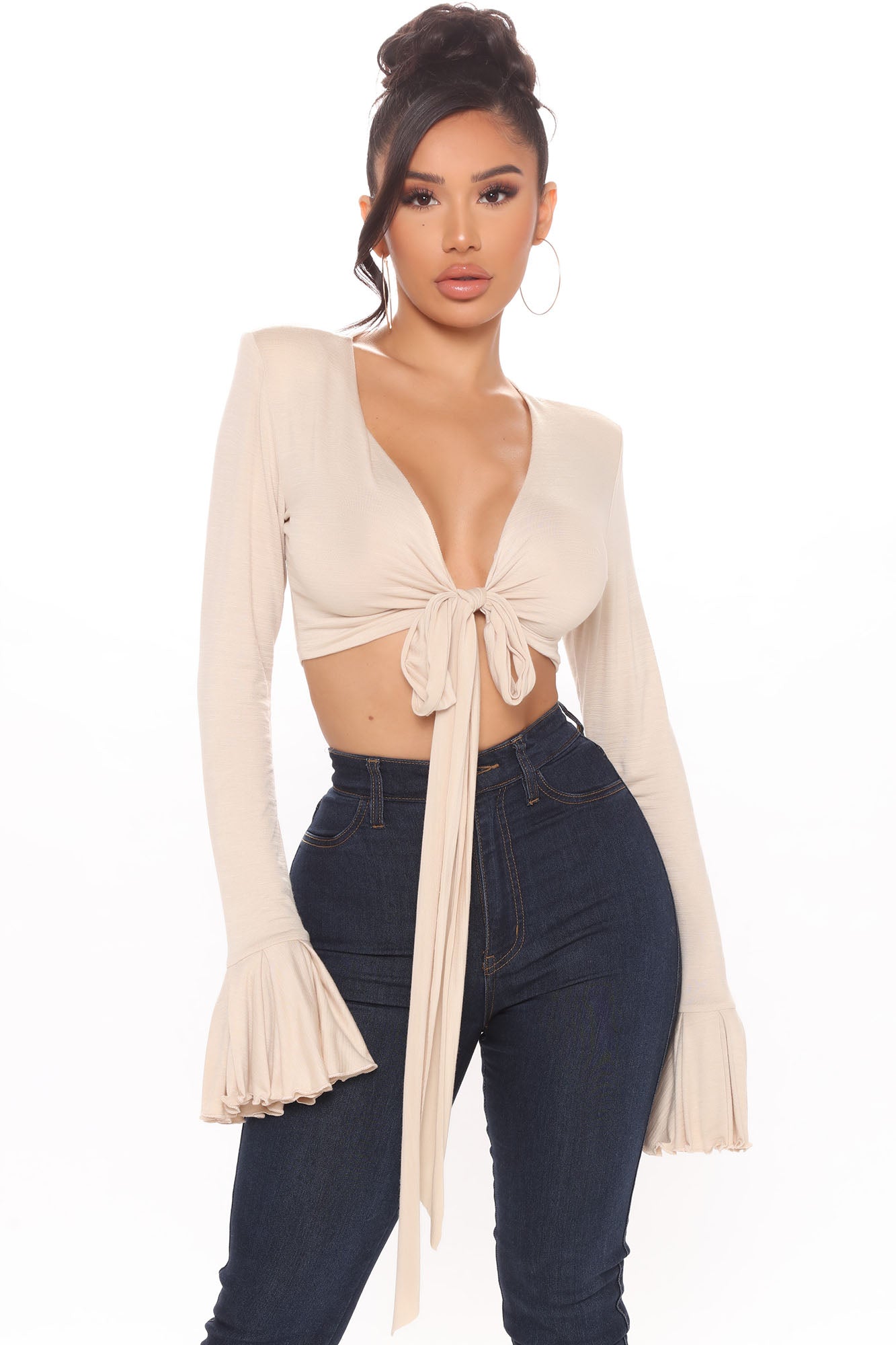 Material Girls - BASIC OBSESSION/ ​Our Force Of Reason White Crop Top is a  multi use top perfect for laying or wearing on its own! Made of a stretchy  knit material ​. ​. ​