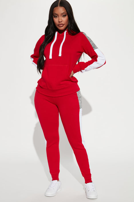 Womens Red Sweatsuit Set Womens Red Hoodie Womens Red Joggers