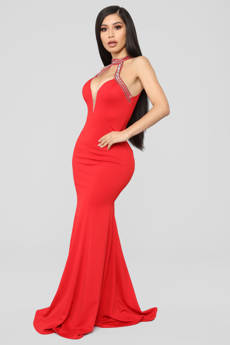 Bringing The Class Mermaid Gown - Red | Fashion Nova, Luxe | Fashion Nova