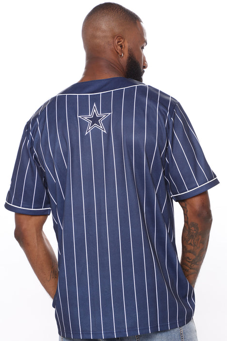 Dallas Cowboys Baseball Jersey, Navy Blue Cowboys Member Baseball