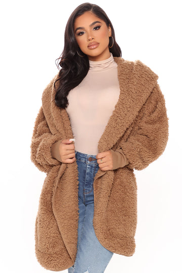 Fuzzy Sherpa Jackets - Women's Outerwear