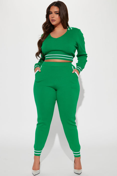 Stay With Me Sweater Pant Set - Green