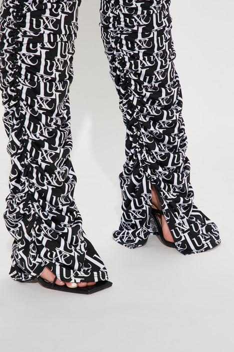 Straight Pants - White/leopard print - Ladies | H&M US