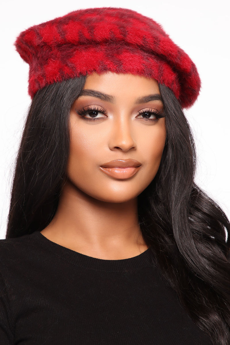 Midnight In Paris Beret Red Fashion Nova, Accessories Fashion Nova