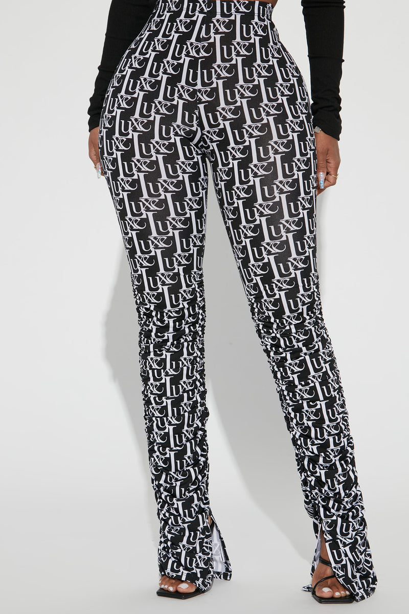 Labeled Luxe Stacked Skinny Pant - Black/White | Fashion Nova, Pants ...