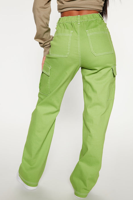 Carlota Barrera Green Paneled Jeans
