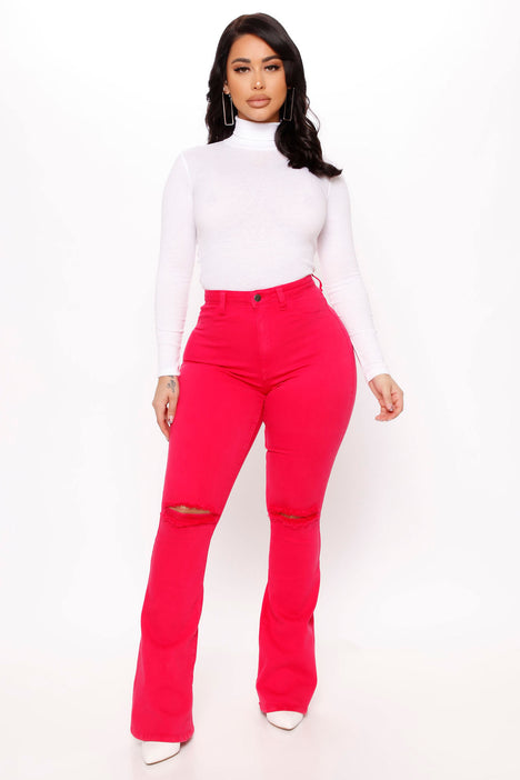 Here To Stay Flare Jeans - Black, Fashion Nova, Jeans