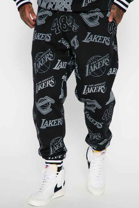 Lakers Shot Jogger - Black, Fashion Nova, Mens Fleece Bottoms