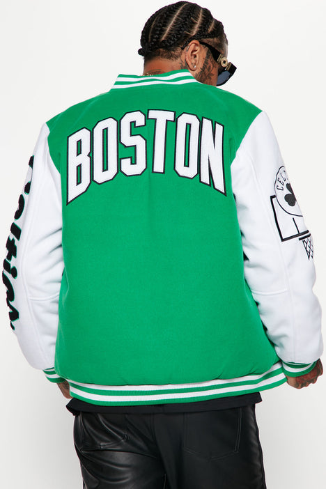 New LARGE Boston Celtics Warm up Jacketnew With Original 