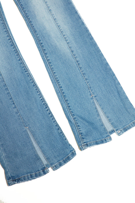 Mini Diem Pull On Flare Jeans - Medium Wash