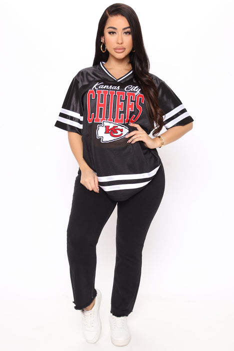 NFL Kansas City Chiefs Jersey Top - Black, Fashion Nova, Screens Tops and  Bottoms