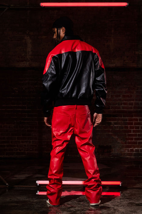 Split Bomber Jacket - Black/Red, Fashion Nova, Mens Jackets