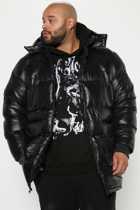 Cold Ready Nylon Puffer Jacket - Black | Fashion Nova, Mens