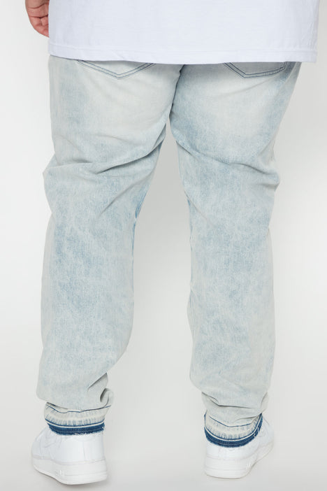 Go Along Paint Splatter Slim Jeans - Light Wash