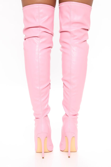 What An Icon Over The Knee Boots - Pink | Fashion Nova, Shoes | Fashion Nova