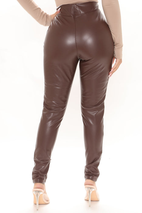 All For You Faux Leather Legging - Blush