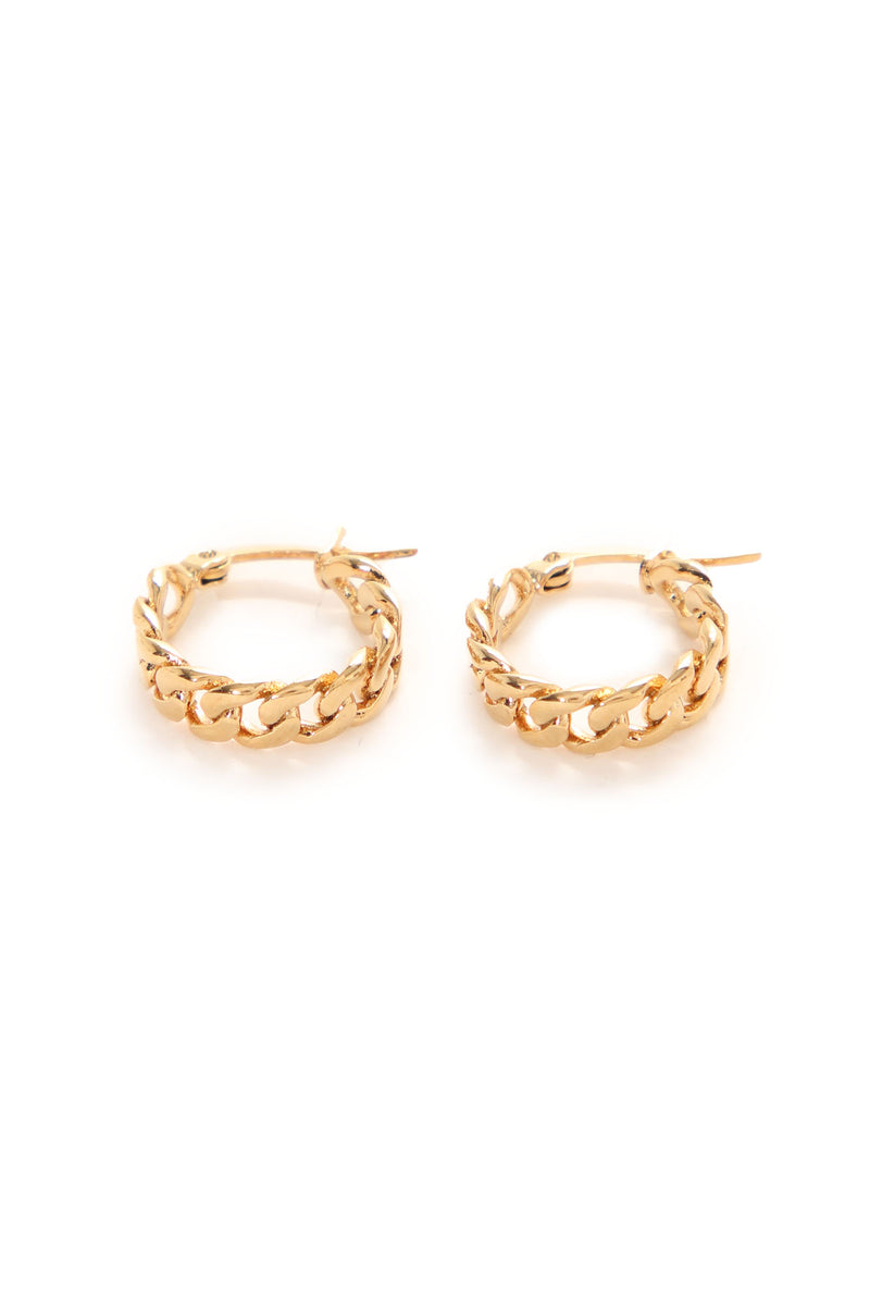 Cuban Link Earring Set - Gold | Fashion Nova, Mens Jewelry | Fashion Nova
