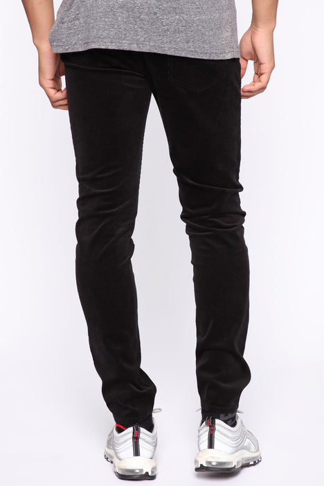 Cotton Corduroy Skinny Pants in Black  Saint Laurent  Mytheresa