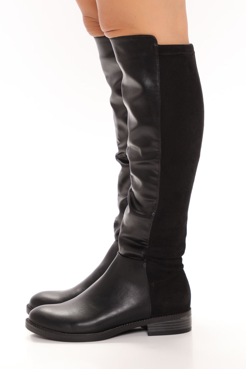 Full Blown Diva Flat Boots - Black | Fashion Nova, Shoes | Fashion Nova