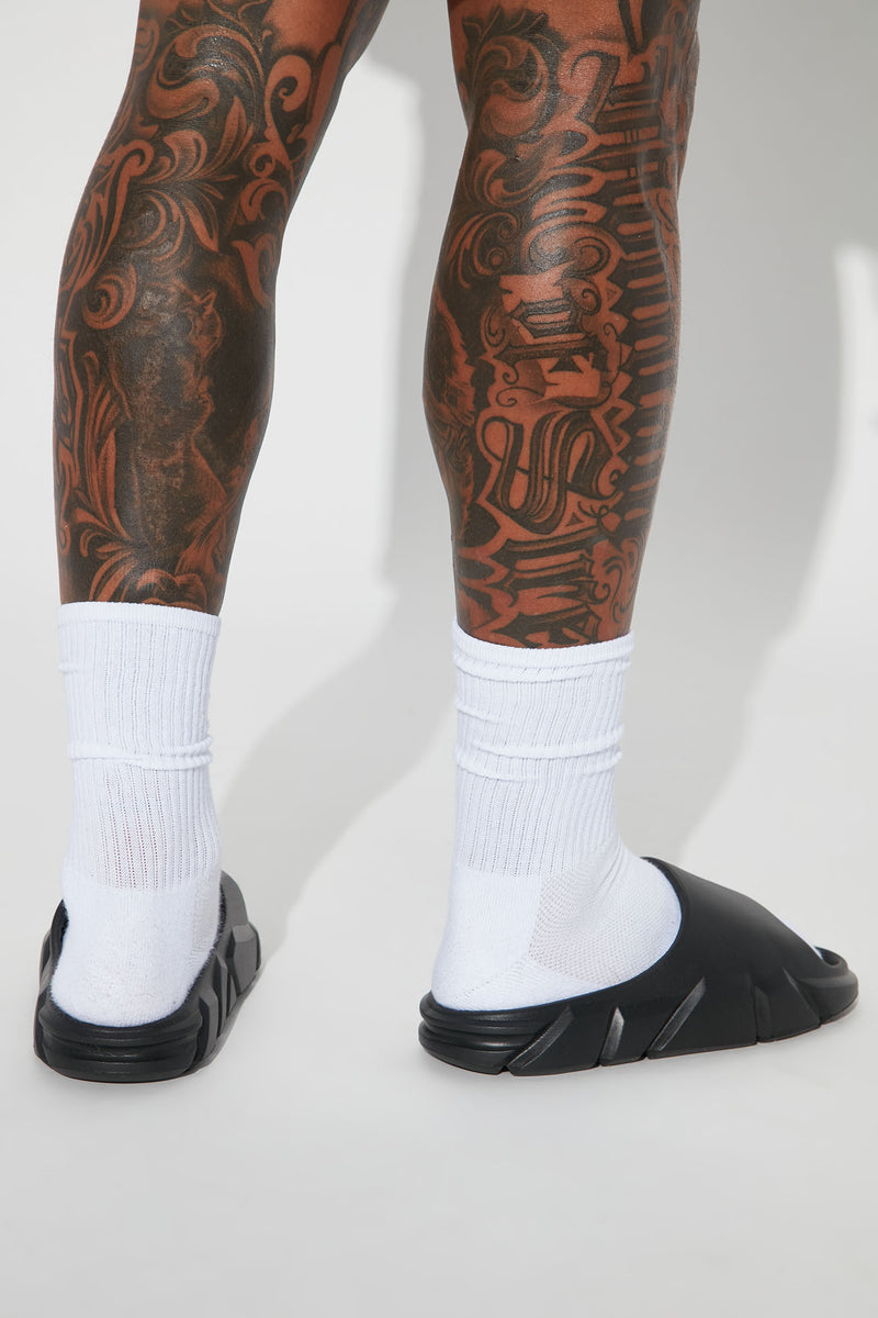 Textured Fit Slides - Black | Fashion Nova, Mens Shoes | Fashion Nova