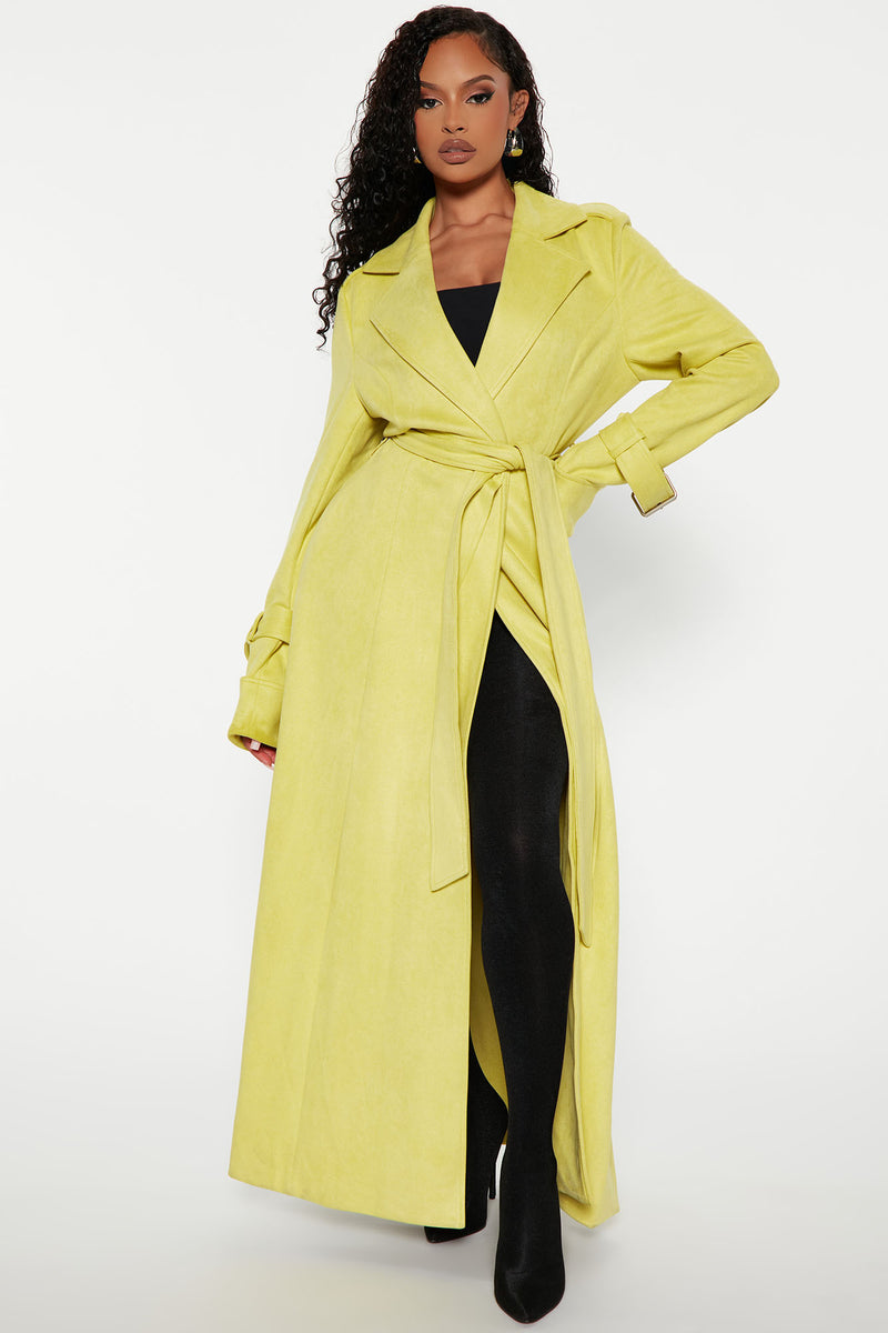 Showing Off Trench Coat - Chartreuse | Fashion Nova, Outerwear ...