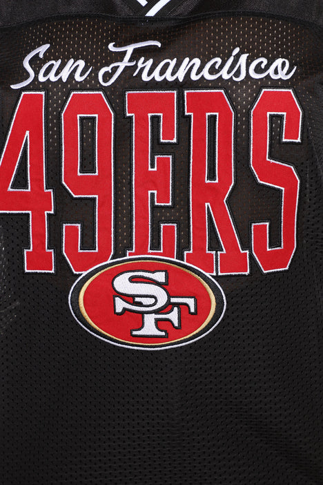 NFL The Faithful 49ers Mesh Top - Black, Fashion Nova, Screens Tops and  Bottoms