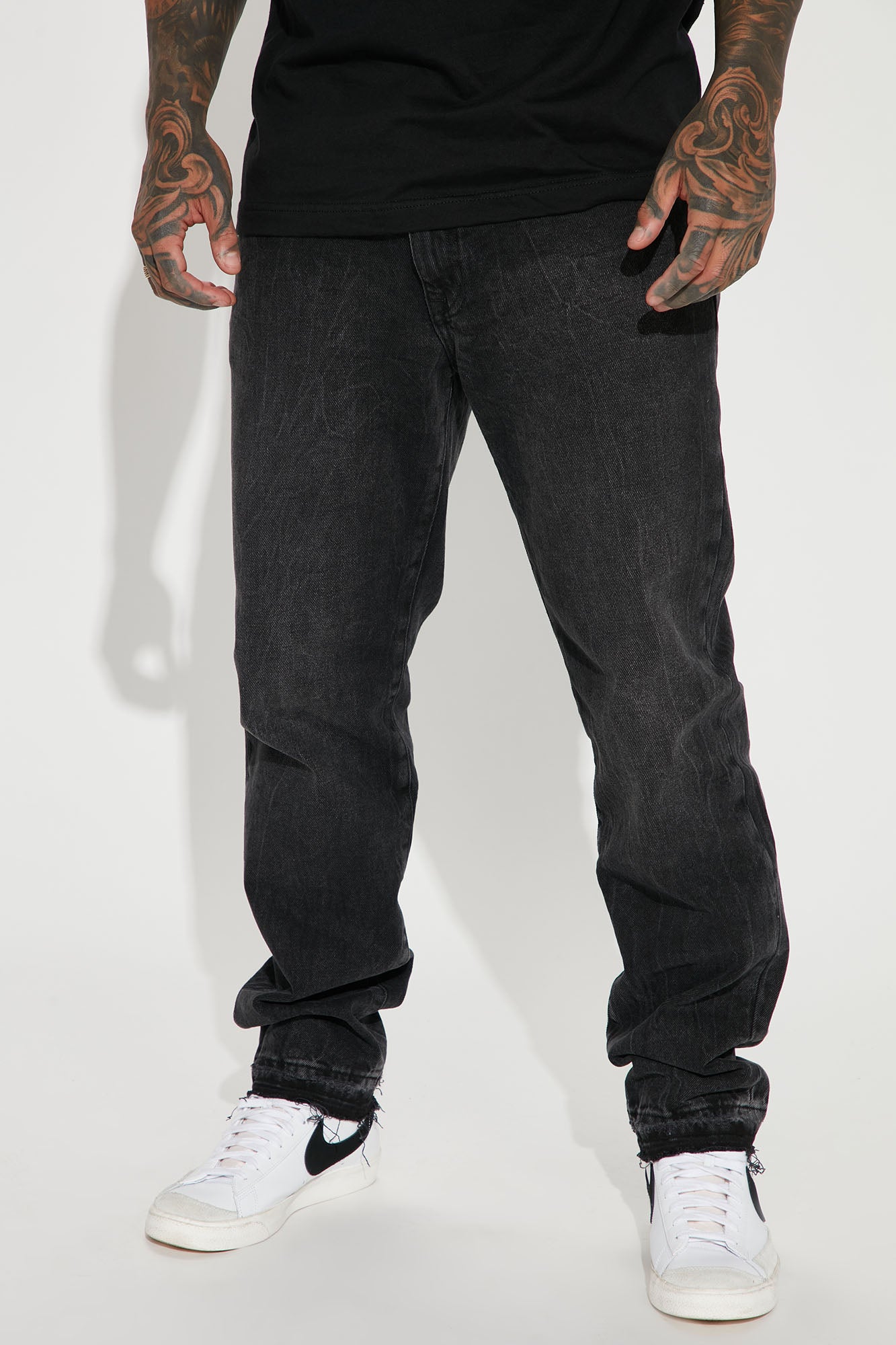 Men's Faded Straight Jeans