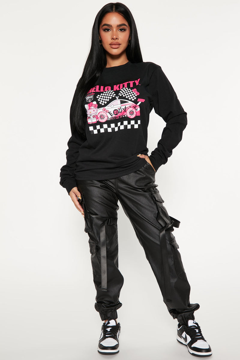 Hello Kitty Race Track Tee - Black | Fashion Nova, Screens Tops and ...