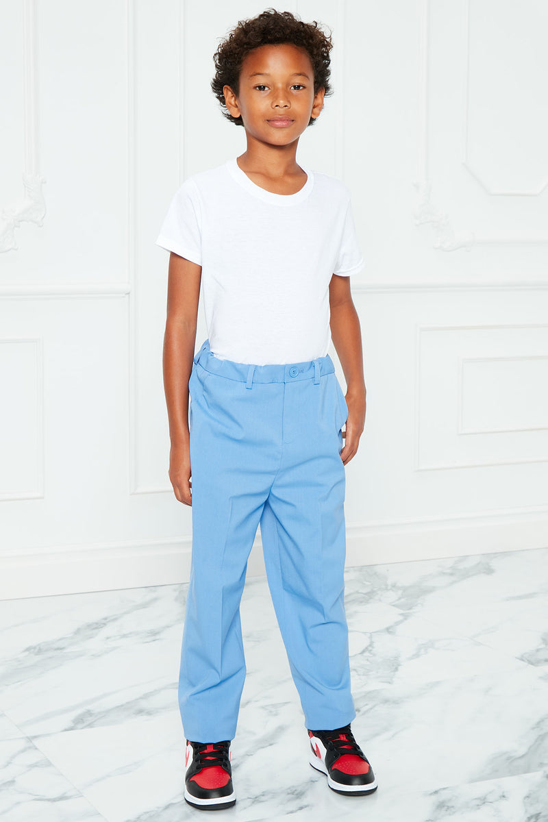 Mini The Modern Stretch Slim Trouser - Blue | Fashion Nova, Kids Pants ...