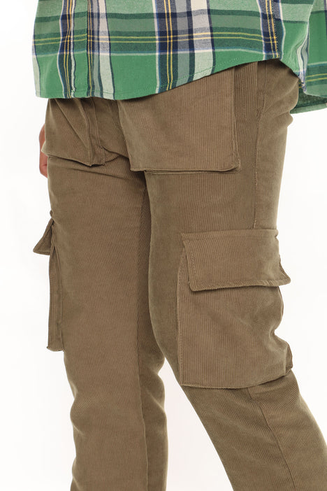 Wholesome Days Corduroy Cargo Pant - Olive, Fashion Nova, Pants