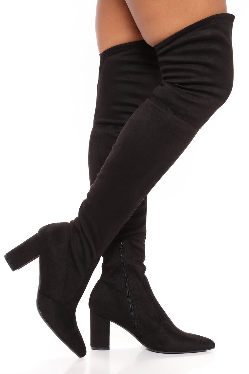 Give It My All Over The Knee Boots - Black | Fashion Nova, Shoes ...