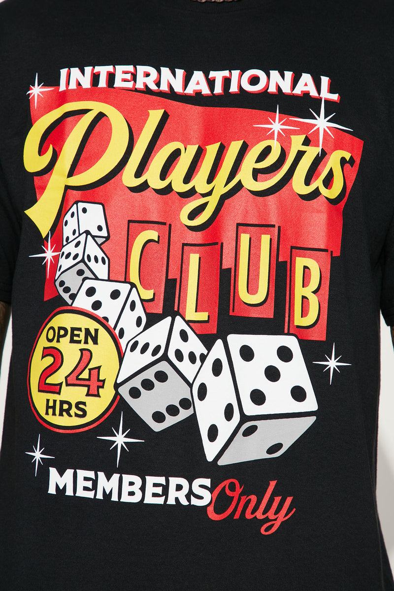 International Players Club Members Only Short Sleeve Tee - Black ...