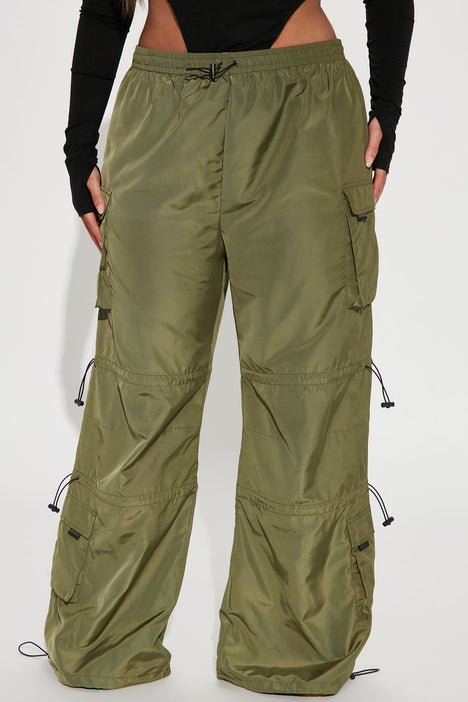 Olive Parachute Pant - Pants Fashion Nova, Fashion Nova Rush | Rush |