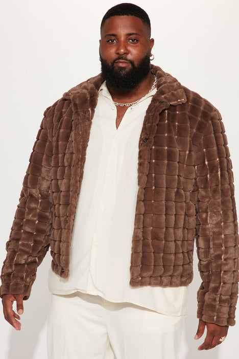 Designer Men's White Shearling Jacket w/ Pocket 8755 – MARC KAUFMAN FURS