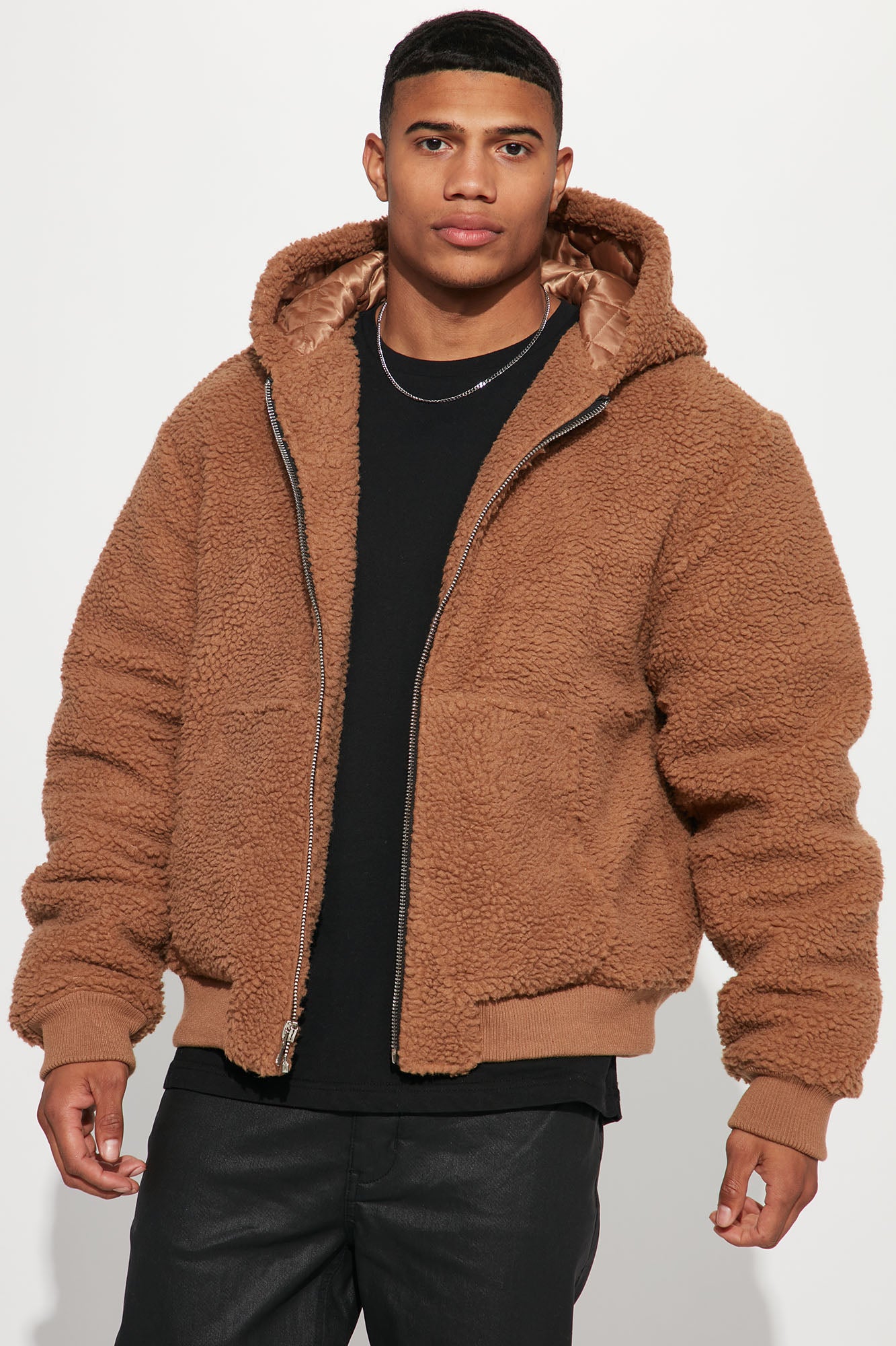Sherpa Trucker Jacket - Tan, Fashion Nova, Mens Jackets