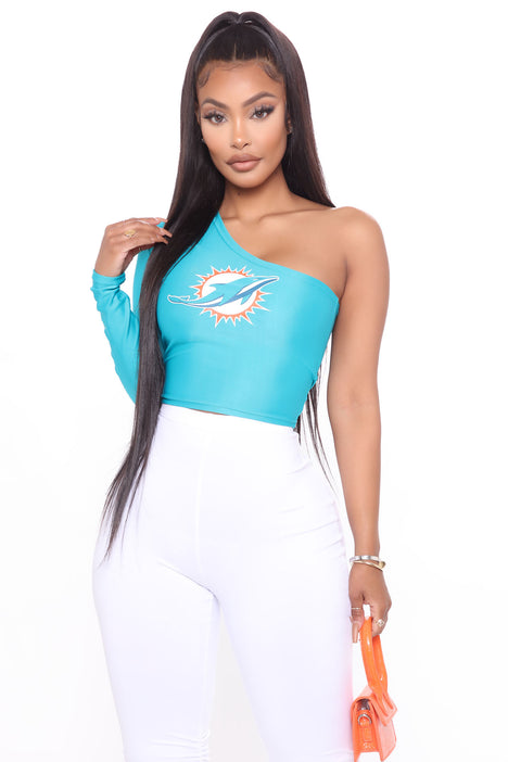Miami Dolphins NFL Womens Gameday Mesh Crop Top