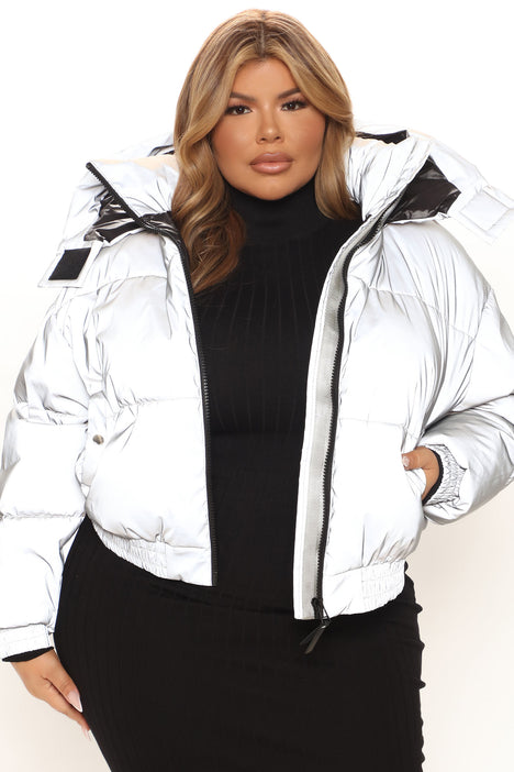 See Things Clear Reflective Puffer Jacket - White