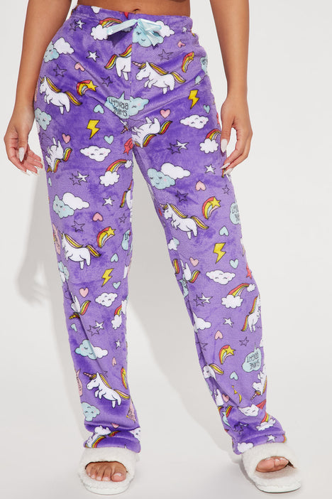 Purple Unicorns Fuzzy PJ Pants – Lauren & Lola