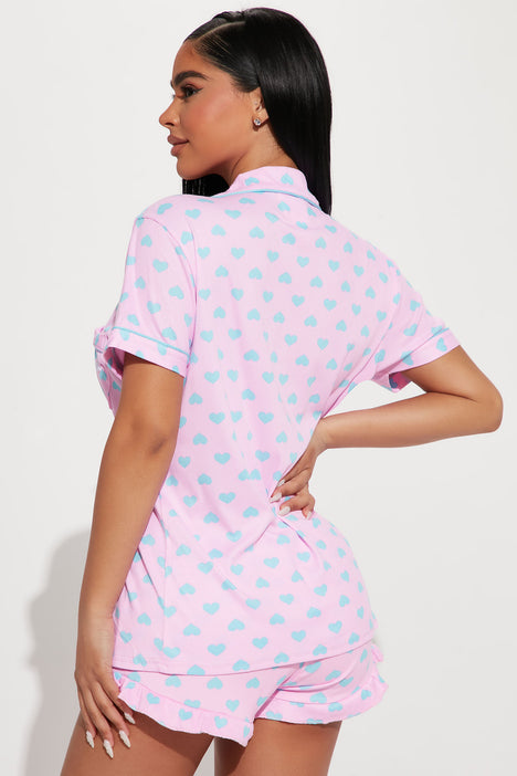 Angel In Your Dreams Fashion PJ Short - | & Lingerie Sleepwear Nova Nova, | Pink/combo Fashion Set