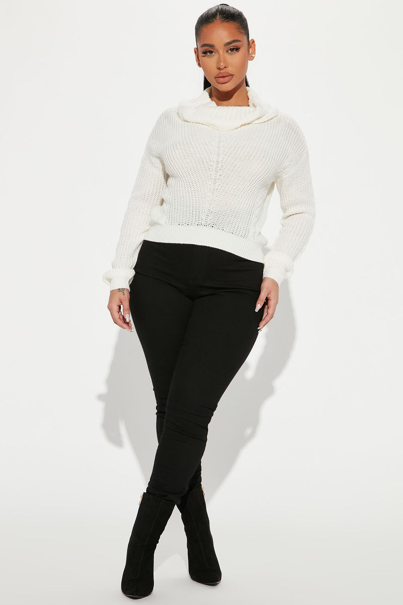 Keep On Guessin' Cowl Neck Sweater - Ivory | Fashion Nova, Sweaters ...