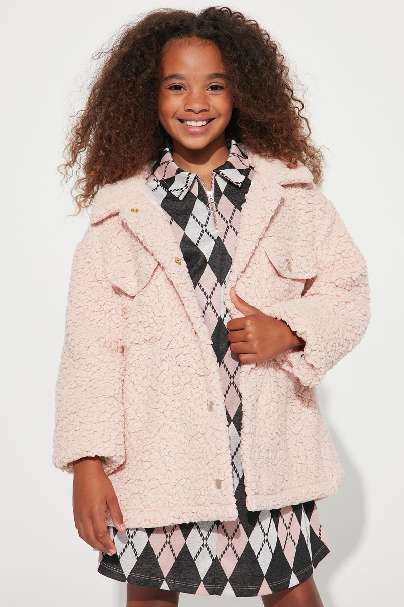 Mini Stephanie Sherpa Shacket - Blush | Fashion Nova, Kids Jackets ...