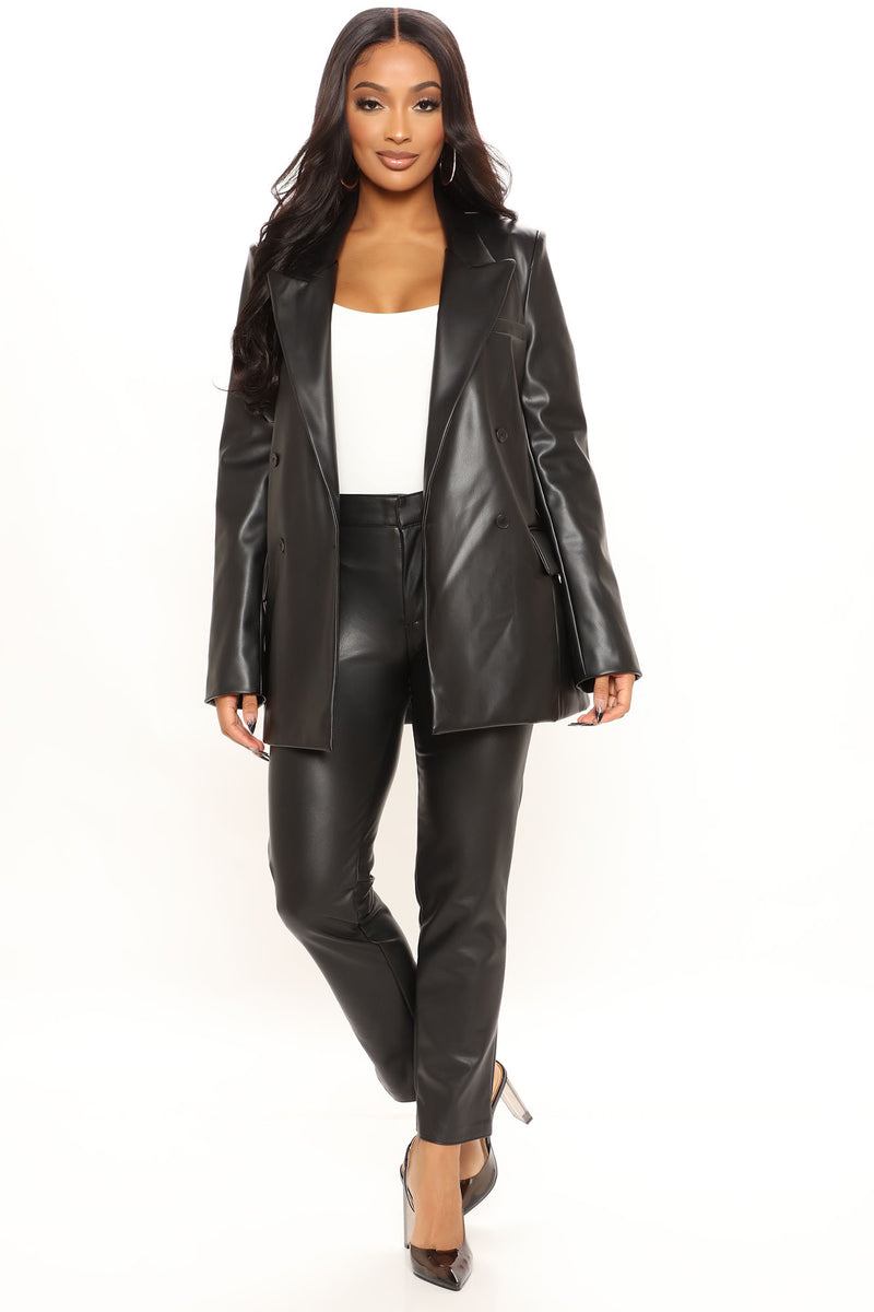 Sleek And Chic Faux Leather Pants - Black | Fashion Nova, Pants ...