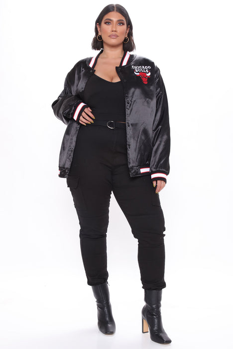Chicago Bulls Varsity Jacket - Black/Red, Fashion Nova, Mens Jackets