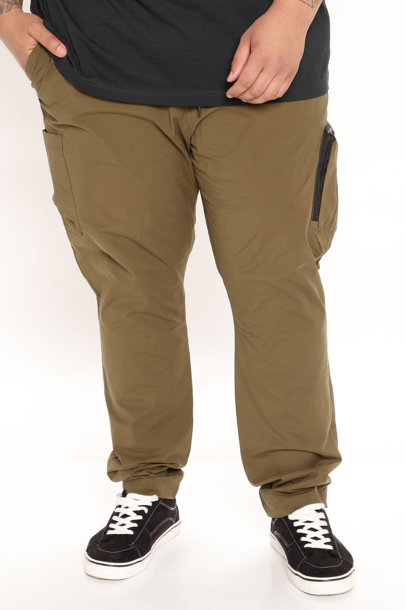 Nylon Single Cargo Pants - Olive | Fashion Nova, Mens Pants | Fashion Nova